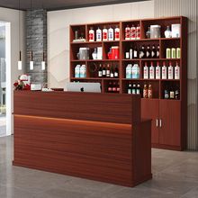 吧台收银台酒柜简约现代带转角酒水展示柜餐厅火锅店吧台ktv前台