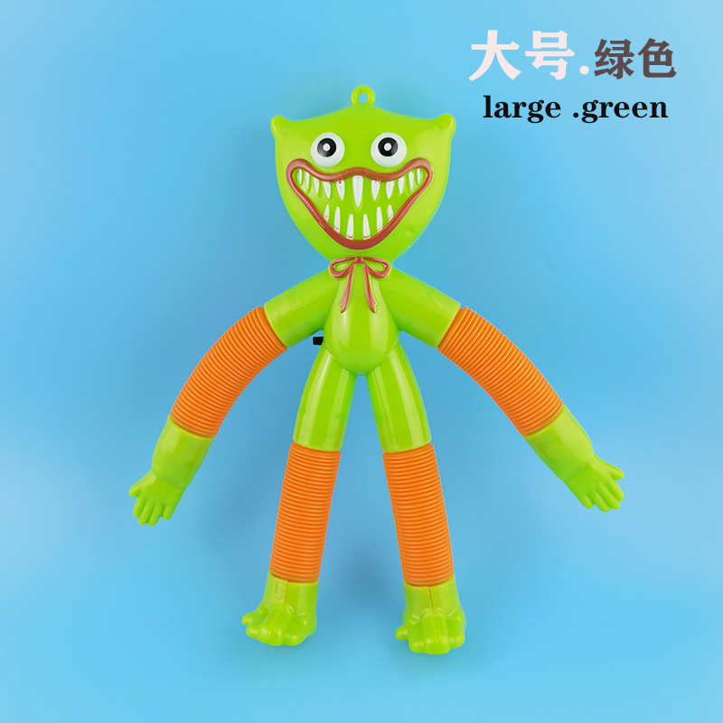 Tubo telescópico luminoso transfronterizo Bobbi muñeca tubo telescópico amapola juego muñeca salchicha monstruo descompresión juguete