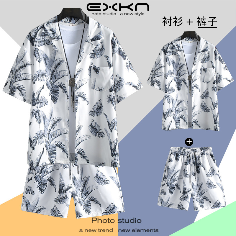 C122 화이트 [슈트] (셔츠+반바지)