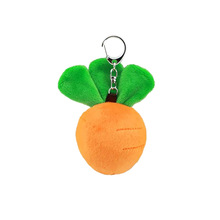 胡萝卜桃子毛绒玩具挂件水果钥匙扣背包链饰品礼物情人节现货批发
