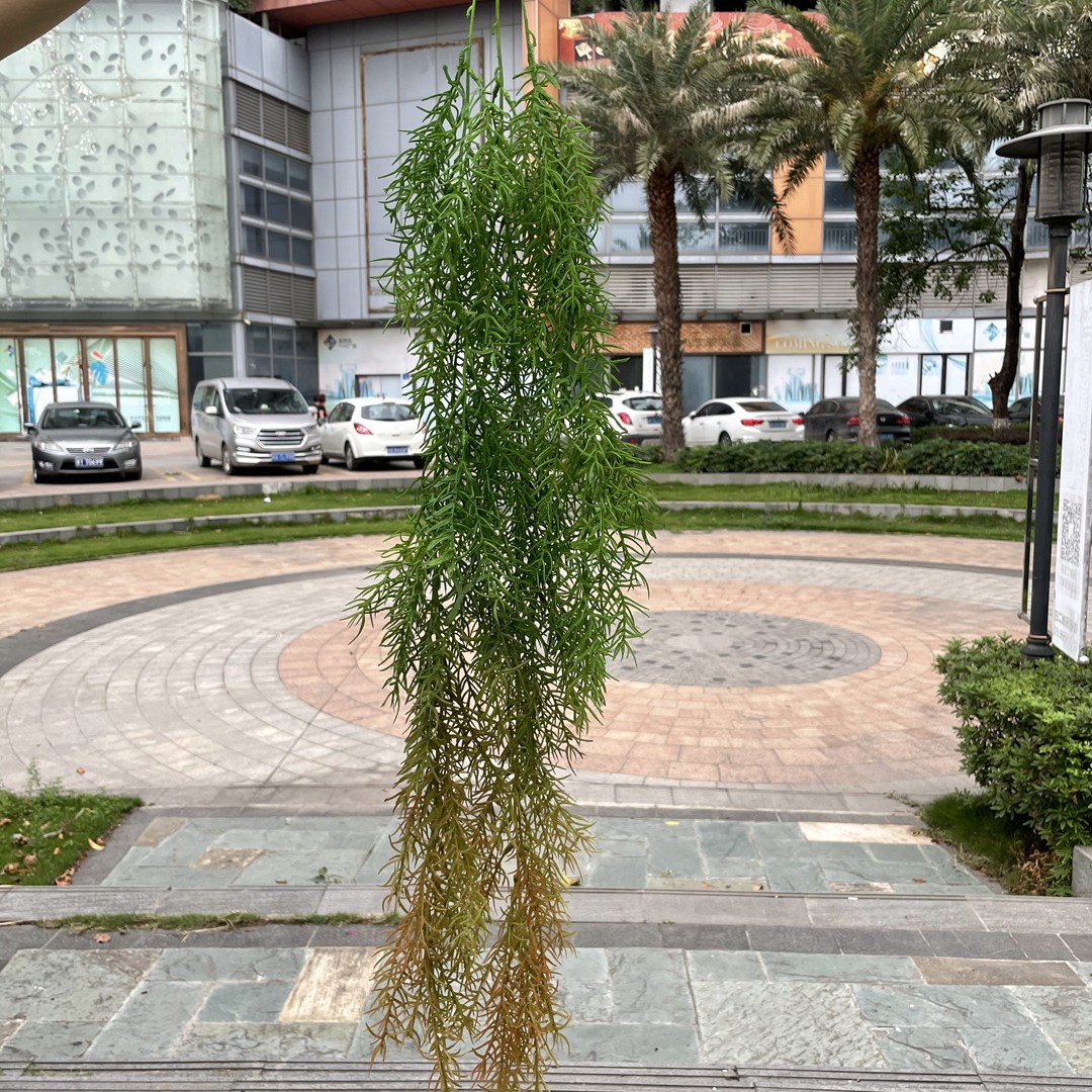 Boda suave techo planta verde techo hoja verde Mori salón de bodas decoración del Hotel Flor falsa venta al por mayor planta verde