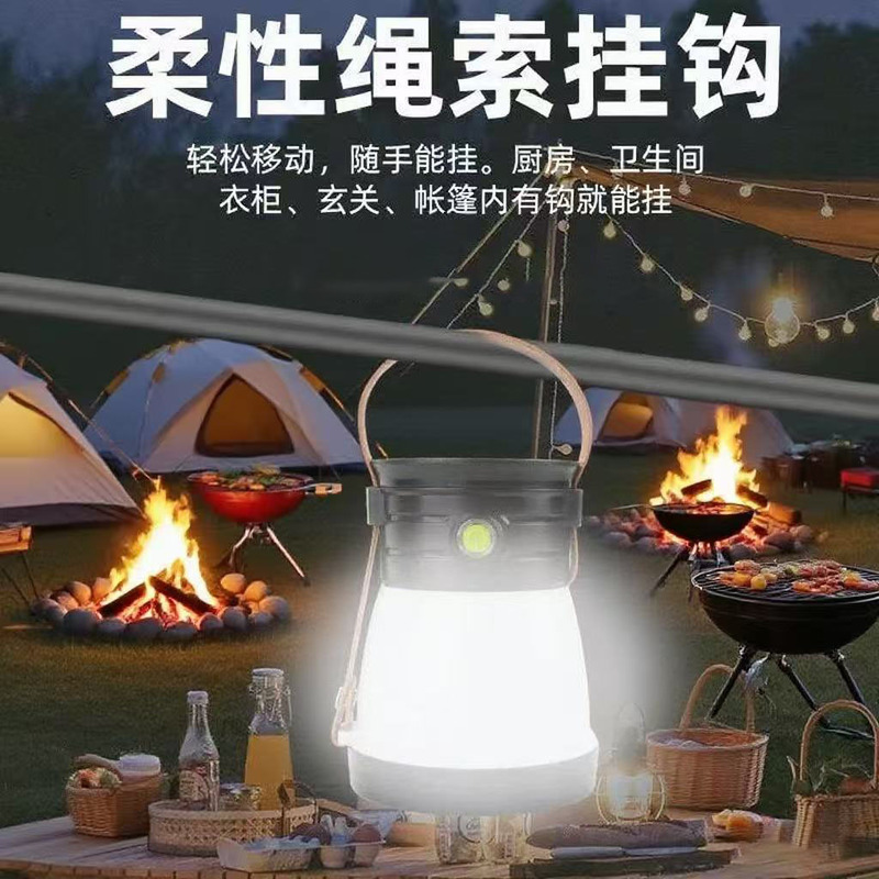 跨境户外露营灯太阳能照明灯夜市摆摊长续航防水led灯便携应急灯|undefined