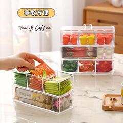 SHEIN ホットセールオフィスコーヒーカプセルティーバッグ収納ボックスコンパートメント積み重ね可能な防塵アクリル収納ボックス