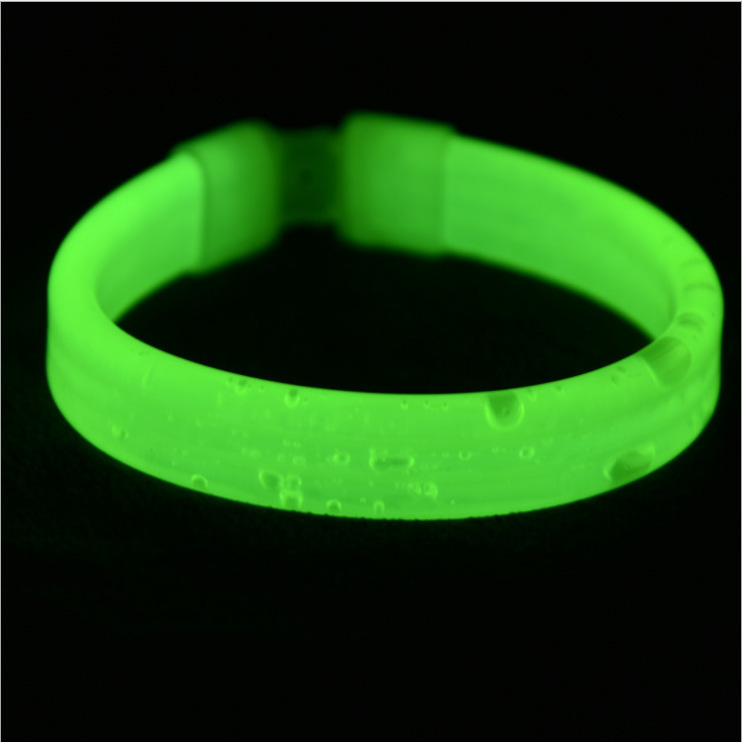 En stock al por mayor triple pulsera fluorescente bola partido desechable líquido triple fluorescente pulsera imprimible LOGO