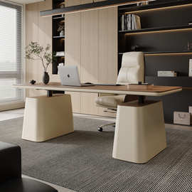 极简现代智能电动升降书桌电脑桌办公工作台家用双人客厅轻奢意式