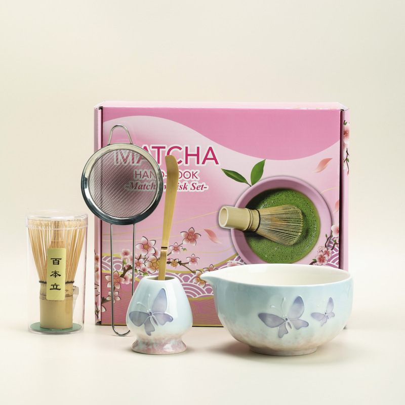 Japanese matcha bowl樱花抹茶碗打抹茶工具点茶碗套装点茶搅拌器|undefined