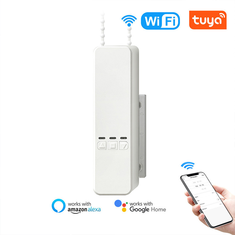 智能家居wifi无线遥控自动百叶窗帘电机拉绳遮阳帘涂鸦电动 窗帘