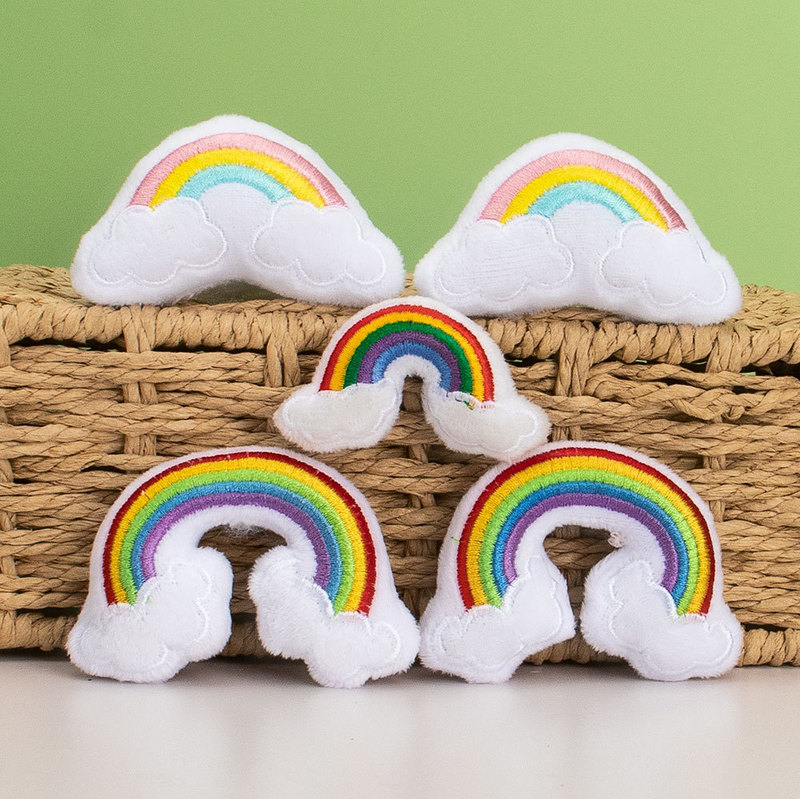 Creative Souvenir Cartoon Rainbow Plush Brooch Cotton-Filled DIY Pendant Embroidered Badge Accessory Bag Weaving Creative Souvenir Cartoon Rainbow Plush Brooch Cotton-Filled DIY Pendant Embroidered Badge Accessory Bag Weaving