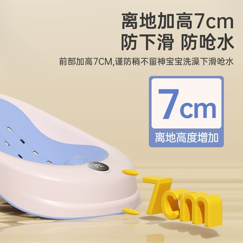 Подставка для детской ванны с датчиком температуры, артефакт поддержки для сидения и лежания, детская ванночка, универсальная опора для кровати для ванны, нескользящий коврик, новорожденный Shenheng