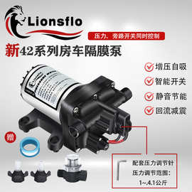 42款12V/24V微型直流隔膜泵房车游艇泵花洒喷雾增压自吸抽水泵