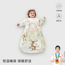婴儿睡袋新生幼儿a类秋冬季厚款恒温宝宝儿童一体防踢被安阳童装