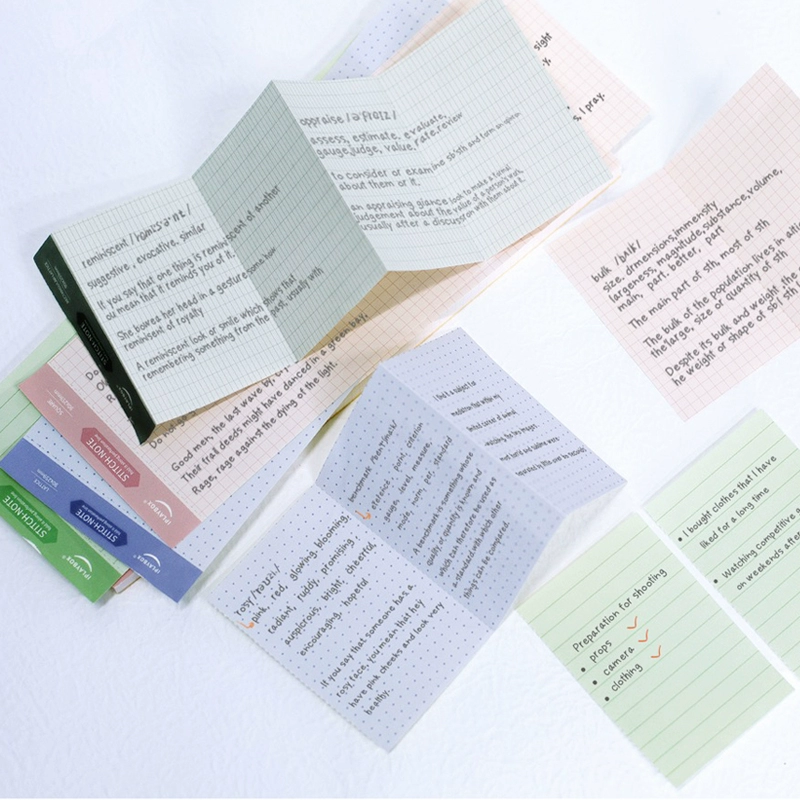 iplaybox креативный 4-секционный отрывной длинный блокнот с горизонтальной линией, точечная матрица, квадратная страница, блокнот для записи, бумажный блокнот