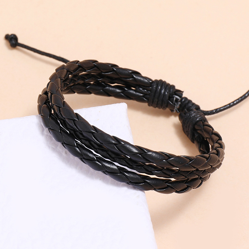 Fashion woven leather bracelet wholesale