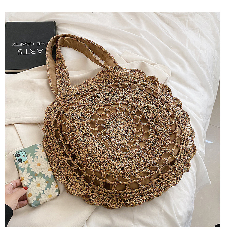 Borsa a tracolla da donna in paglia intrecciata per il mare_voghion.com