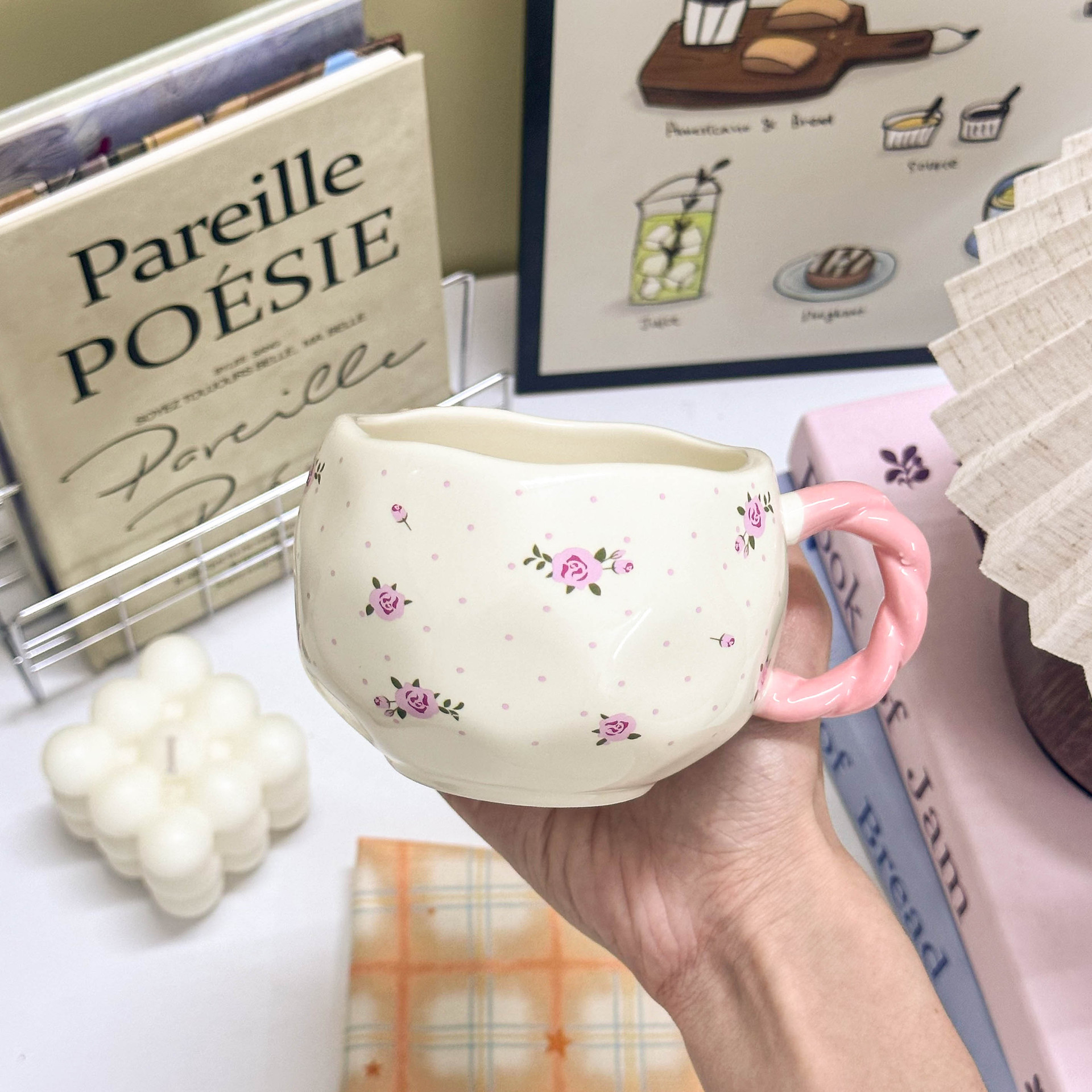 Highly Stylish Women's Home Milk Office Creative Coffee Cup, Design-oriented High-end Ceramic Mug_voghion.com