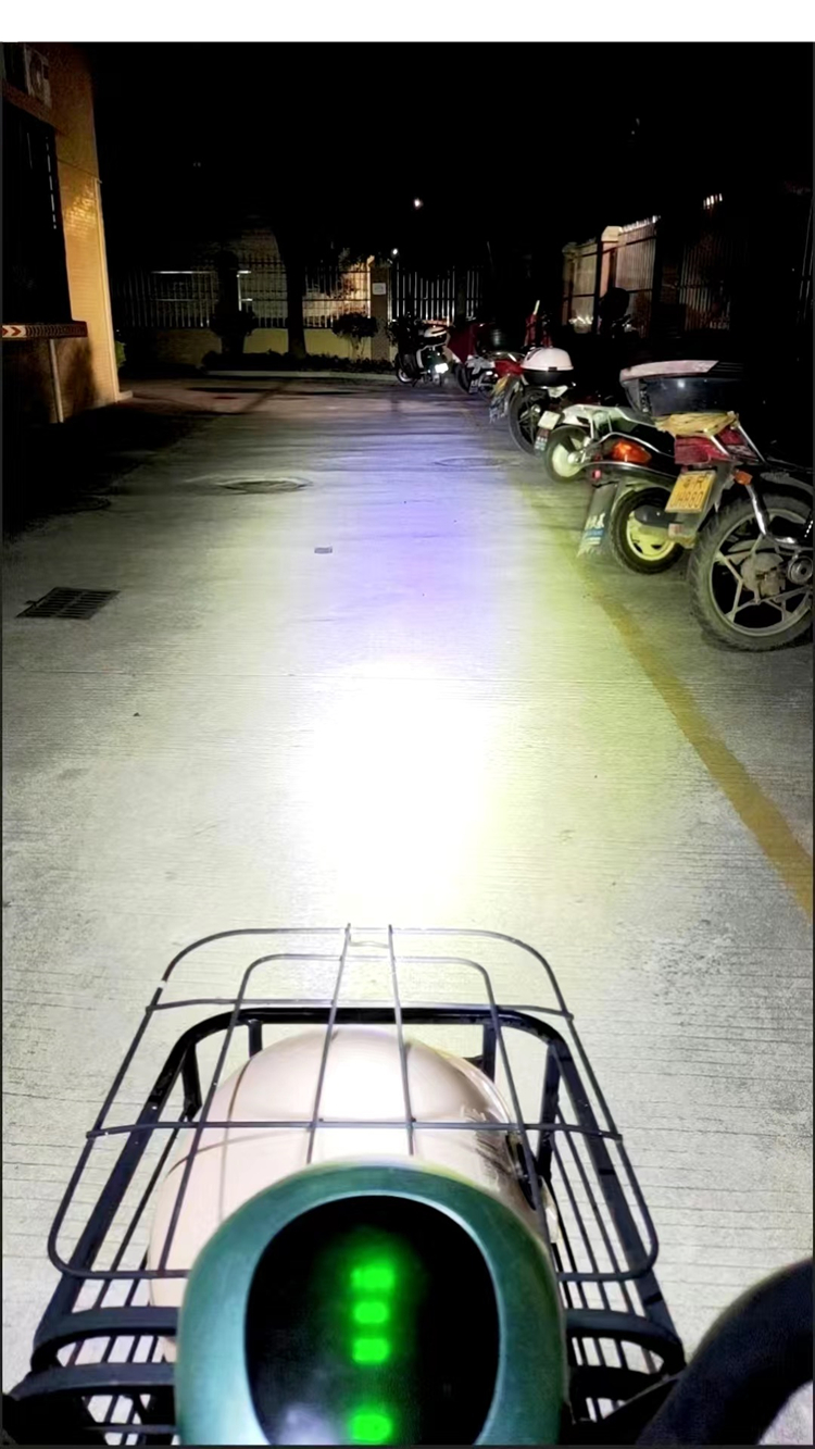 Motorcycle LED headlight, ultra-bright, 48v60v72v, modified front light for three-wheeled electric vehicles, no wiring required