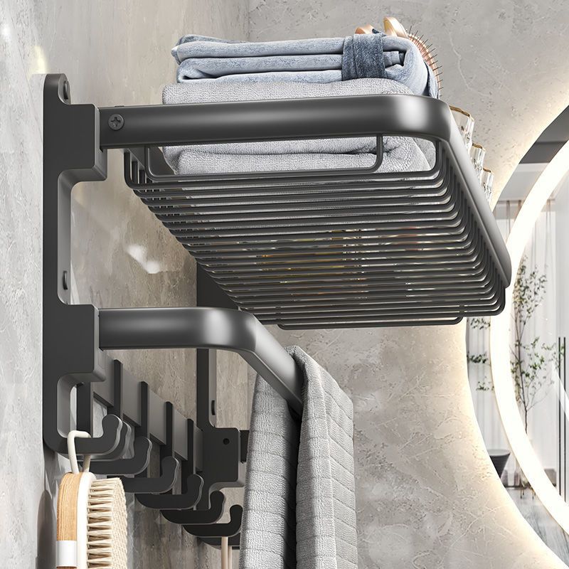 Bathroom towel rack, punch-free bath towel rack, bathroom storage rack, clothes storage rack in the shower room