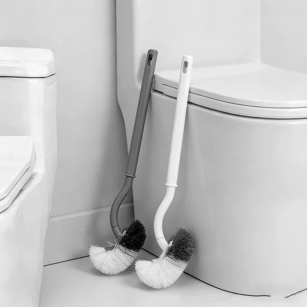 Toilet Brush Plastic Wholesale Japanese S-Shaped Bend Bathroom Wall-Mounted No Dead Angle Cleaning Brush