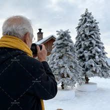 仿真雪松树圣诞节白色人造雪高档树雪松树松柏树室内滑雪场松树