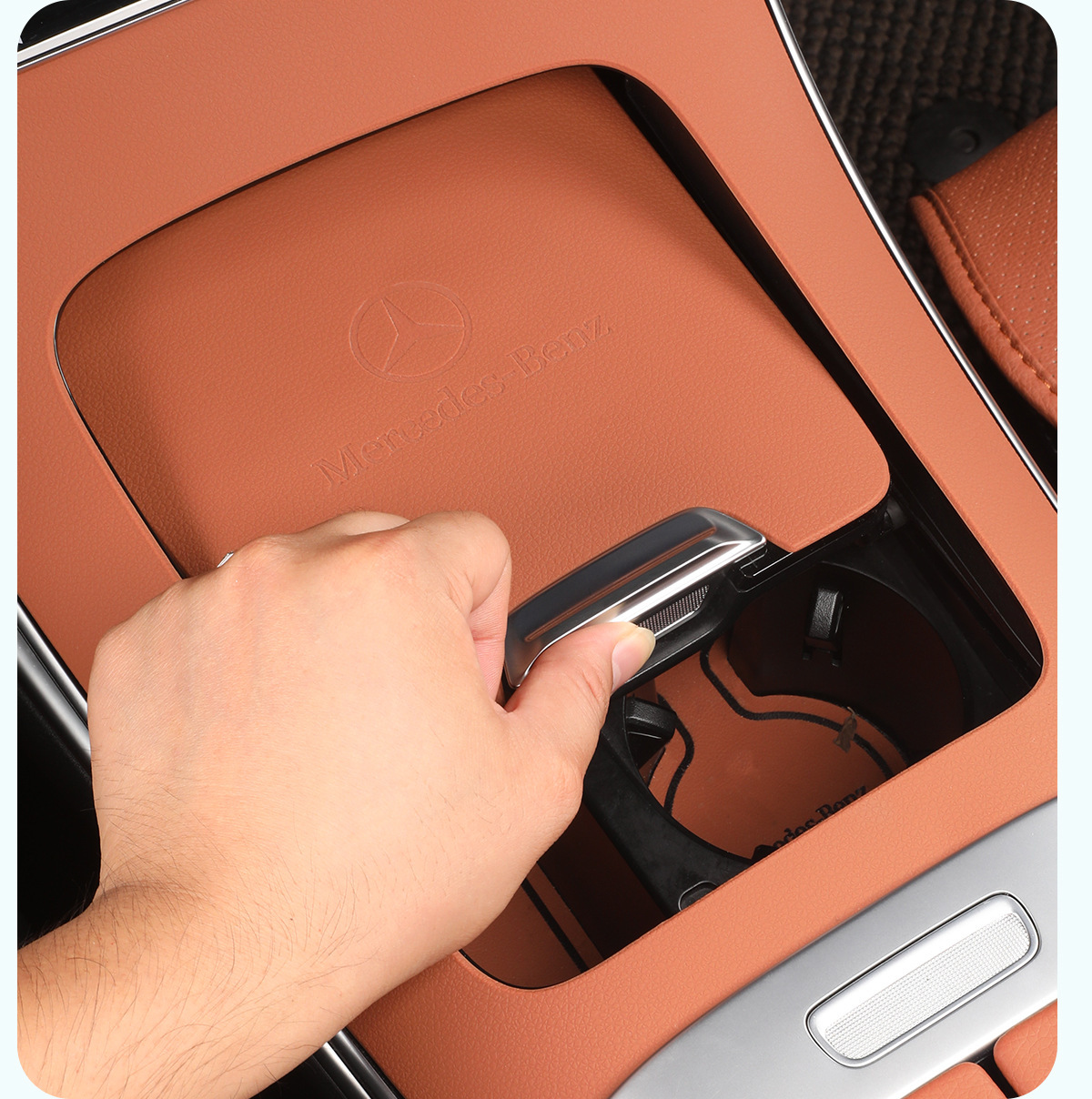 Mercedes-Benz C-Class Center Console Protection Pad Glc300L Silicone Sticker C260 Panel Anti-Slip C200 Car Interior Protection