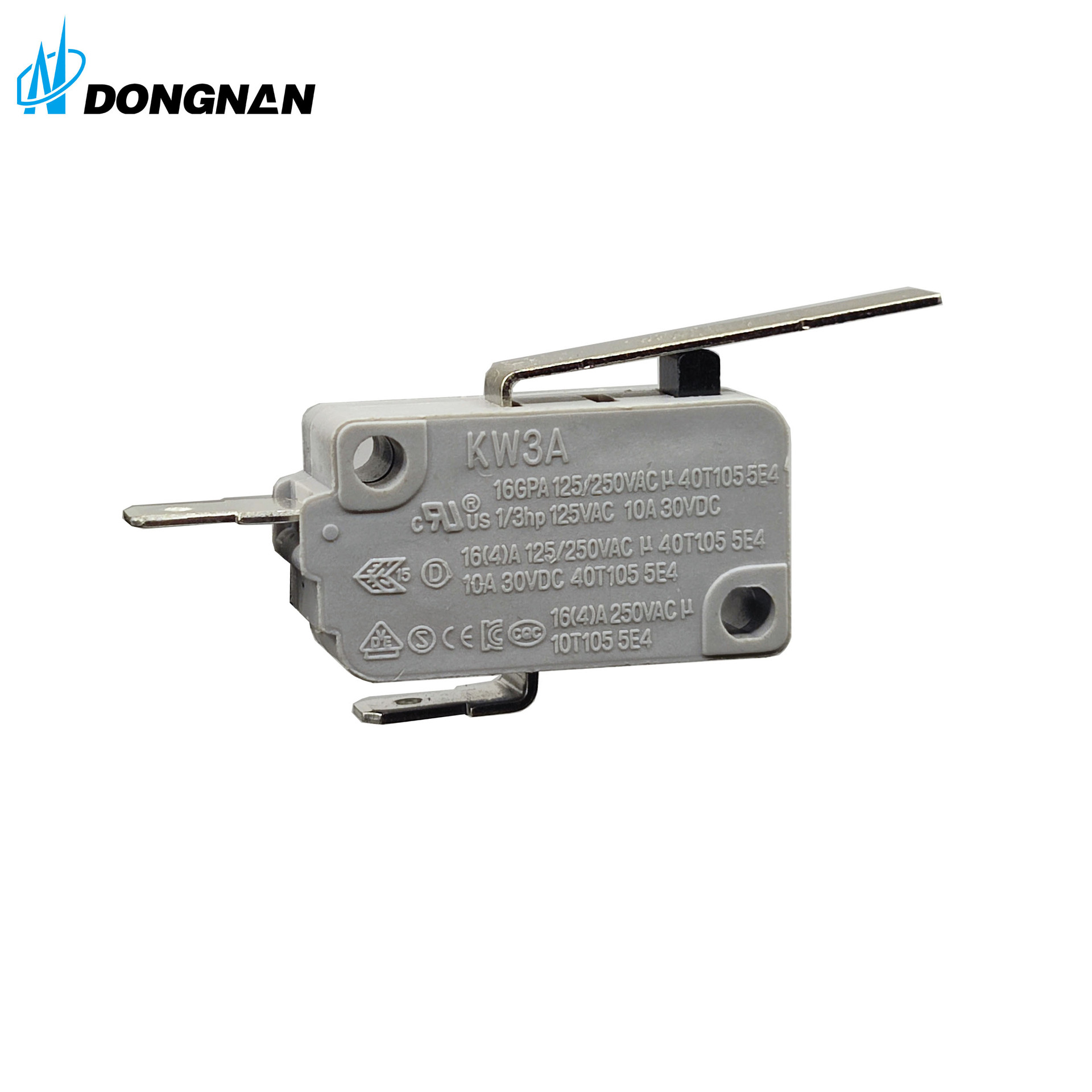 供应KW3A微动开关16A微型行程开关弧形动臂燃气热水器微动开关