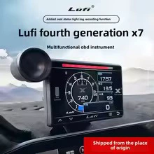 Автомобильный модифицированный многофункциональный OBD + GPS прибор LUFI X7 четвертого поколения, измеритель температуры воды турбины, масла, гироскоп