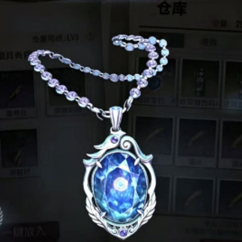 Identity V expansion pack notebook-style blue stone necklace pendant, anime-themed European-style game accessory