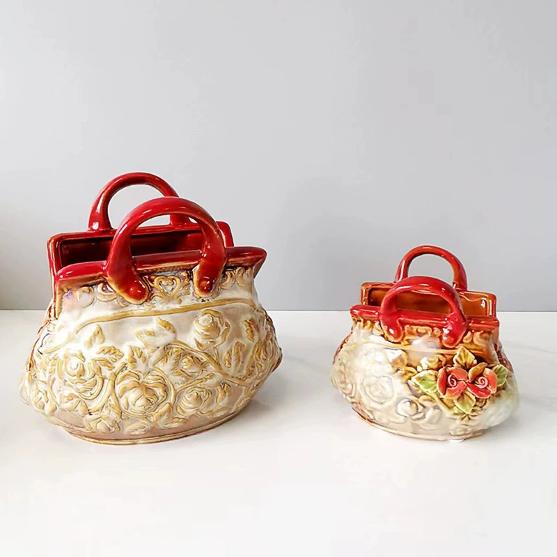 Creative modern bag, flowerpot, simple and elegant design, home decor