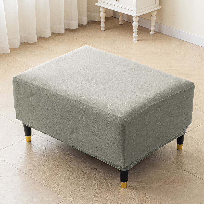 Transfronterizos para sofá cubierta de pedal gruesa doble cubierta de sofá de terciopelo casero cubierta de taburete de pedal cubierta de cubierta