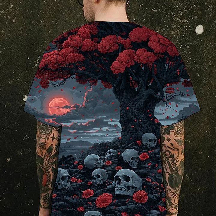 メンズ3Dデジタルゴールデン元記号パターンラウンドネックと半袖tシャツ、夏カジュアルファッションファッション|undefined