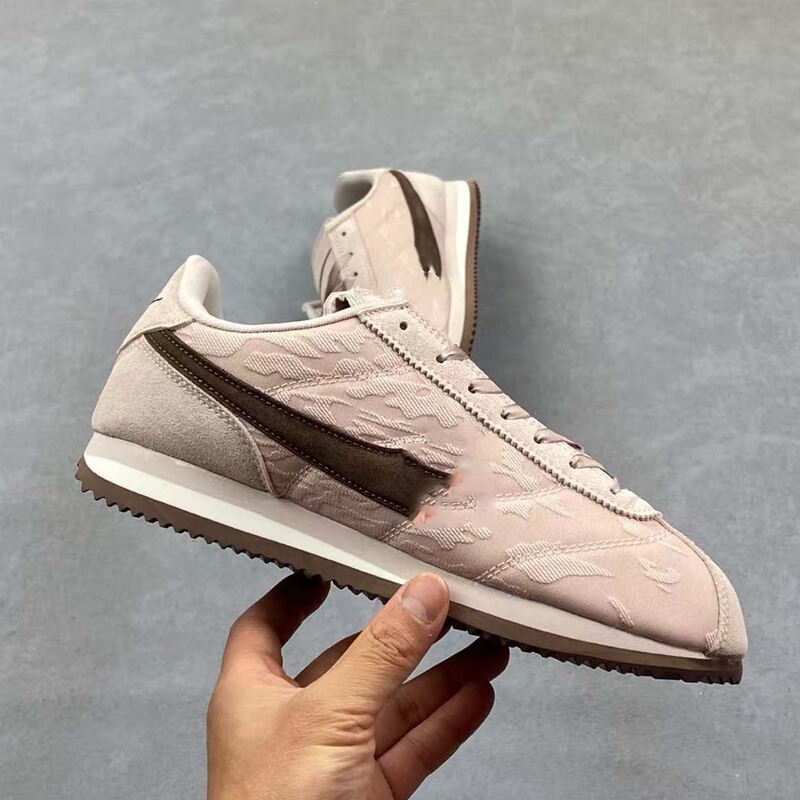 Putian High-Quality Cortez Shoes with Detachable Flip-Top Pink Embroidery, Low-Top Casual Shoes, Versatile Sneakers Putian High-Quality Cortez Shoes with Detachable Flip-Top Pink Embroidery, Low-Top Casual Shoes, Versatile Sneakers