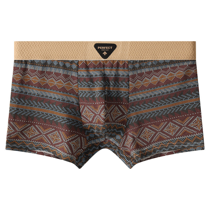 Pantalones íntimas de hombre 100% algodón de ángulo plano pantalones cortos deportivos de cuatro pantalones de alta calidad Arro procesamiento personalizado