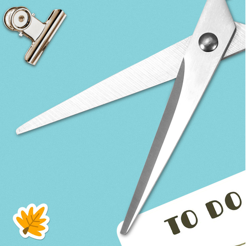 (2개) 작은 가위 학생 사무용품 가위 스테인레스 스틸 주방 가정용 맞춤형 수제 어린이 가위