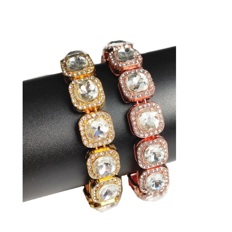 Massive Quadratische Eis-diamant-halskette Herren Hip-hop-schmuck_voghion.com