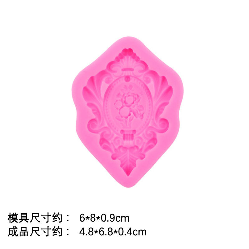 Bricolaje hornear marco de fotos de estilo europeo Marco fondant molde de silicona decoración de la torta molde de chocolate digital molde de arcilla