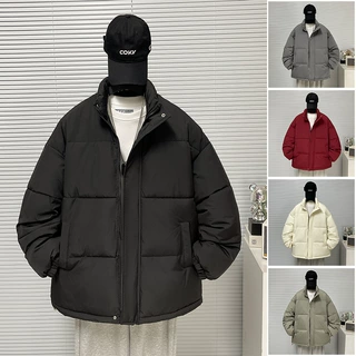 秋冬中性宽松短款立领棉服男女同款大码外贸oversize韩版批发