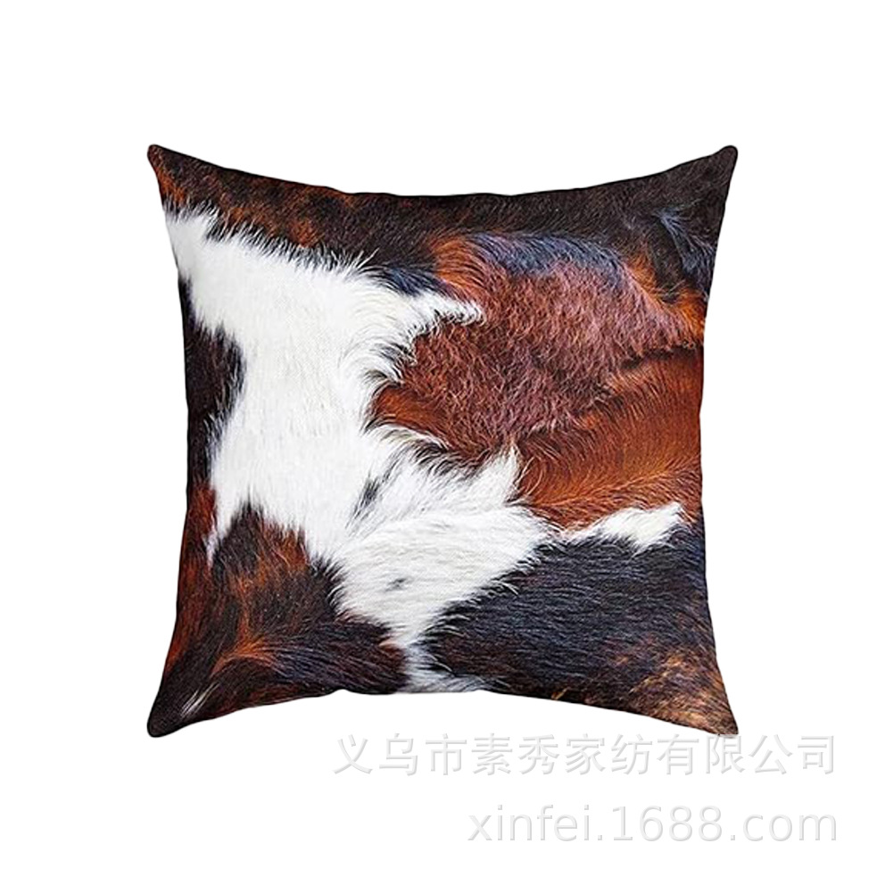 Transfronterizo amazónico Xiyin yak highland ganado animal sofá sala de estar respaldo decoración almohada abraza almohada cubierta de cojín image 29