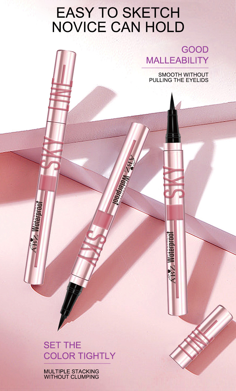 Cross-border eyeliner pen: waterproof, sweat-proof, quick-drying, non-smudge, long-lasting, precise, ultra-fine eyeliner liquid pen, black Eyeliner details Picture