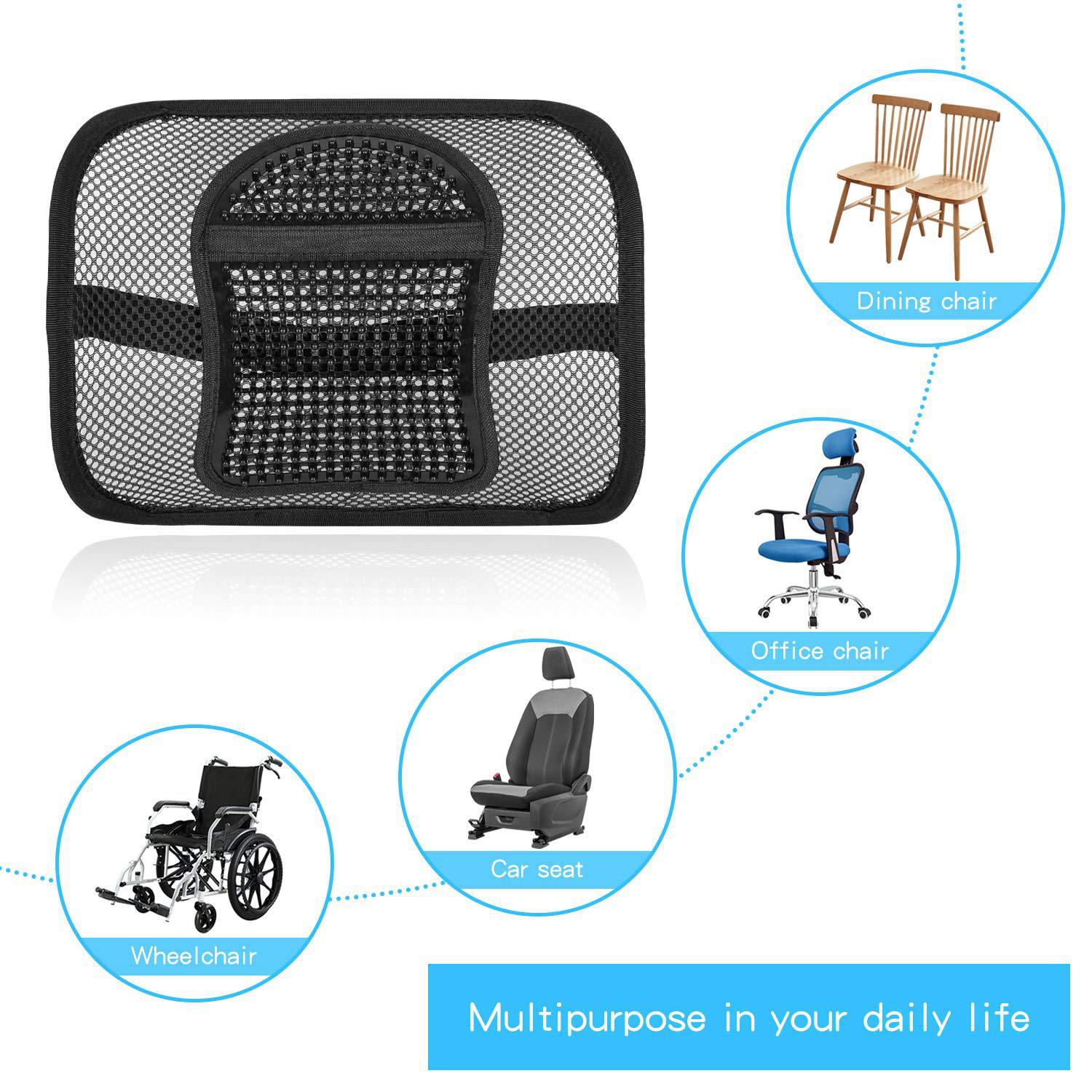 Four Seasons Universal Car Lumbar Support Breathable Waist Support Office Seat Massage Leather Nail Cushion Car Back Support