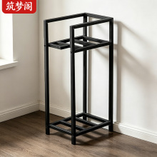 东南亚外贸桶装水置物架办公室烧水壶置物架碳钢饮水机架子茶水架