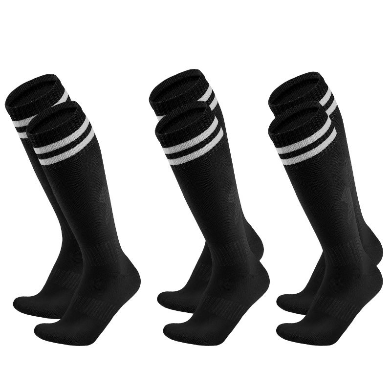 Amazon's Best-Selling Three-Pair Pack of Children's Football Socks, Striped Over-The-Knee Socks, Sports Socks, Adult Spring and Summer Football Socks Wholesale