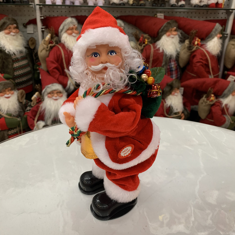 Christmas New electric Santa Claus decorations Creative plush Santa Claus doll toys that can climb ladders_voghion.com