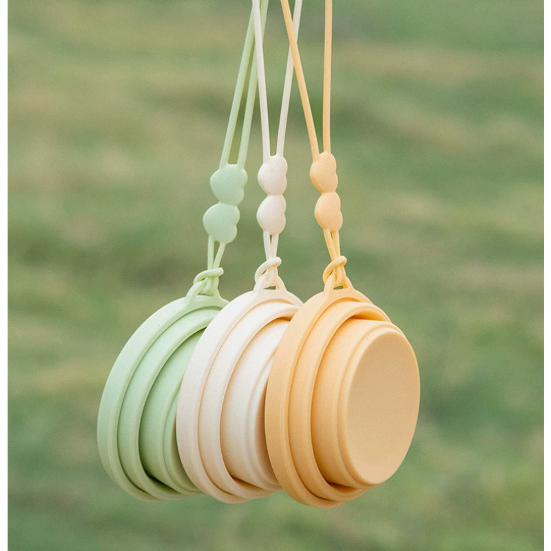 Дорожная чашка для воды, силиконовая складная чашка для воды, термостойкая силиконовая уличная чашка, складная портативная дорожная чашка для полоскания рта