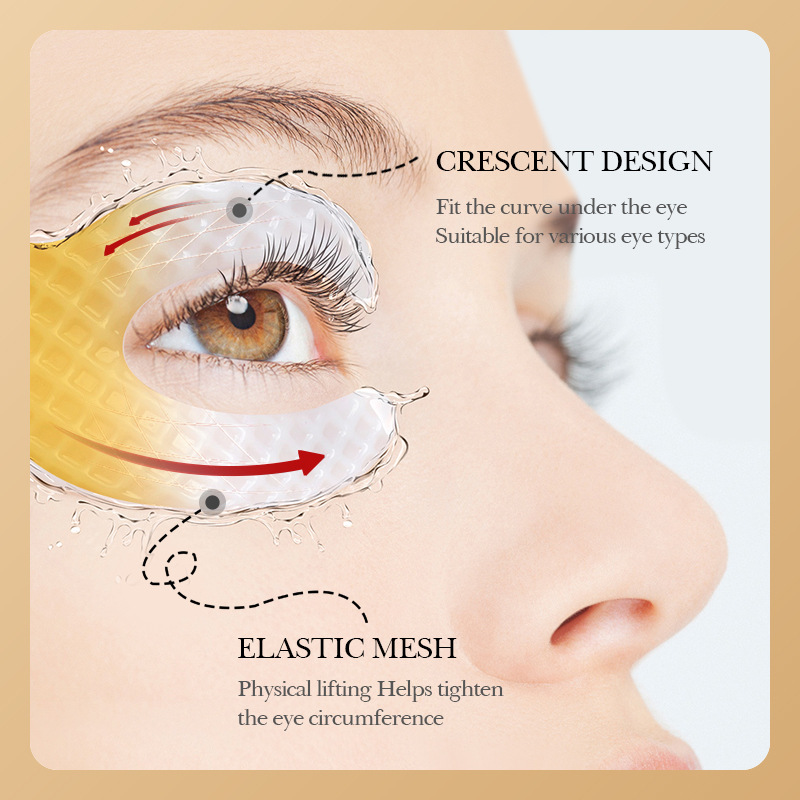Maschera per gli occhi in cristallo SADOER rassodante e nutriente in inglese completo, migliora delicatamente la riparazione e l'idratazione della notte._voghion.com