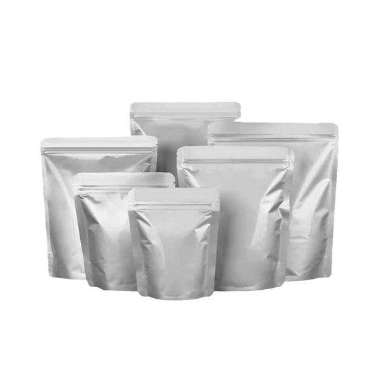 Aluminum foil self-sealing bag food packaging bag in stock self-supporting self-sealing aluminum foil bag tea packaging sealed bag aluminum foil bag