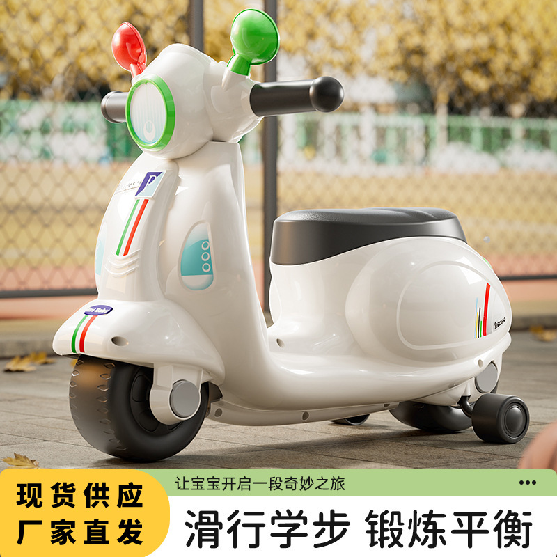 New Children's Scooter Stable Anti-Rollover Simulation Off-Road Tire Light Music Children's Walker