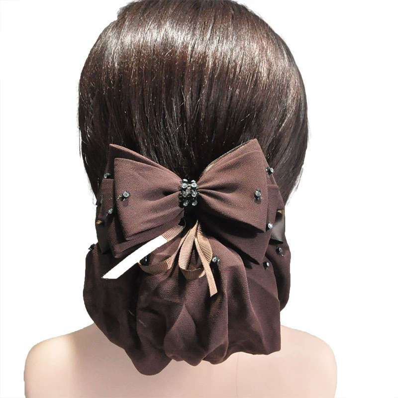 Высококачественный трехмерный головной убор, Цветочная сетка для волос, трансграничная Женская сетка для волос, карманная ткань, карман, отель, головной убор авиационного персонала, цветок, Женский оптом