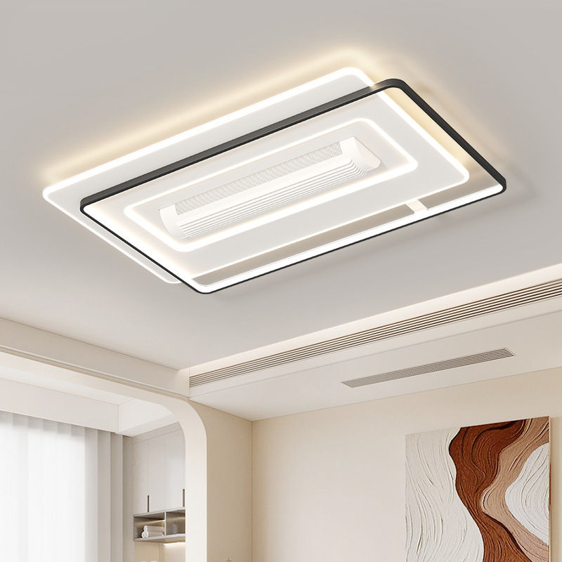 [Selección estricta] lámpara de ventilador silenciosa sin hoja moderna y simple sala de estar de espectro completo lámpara principal de techo