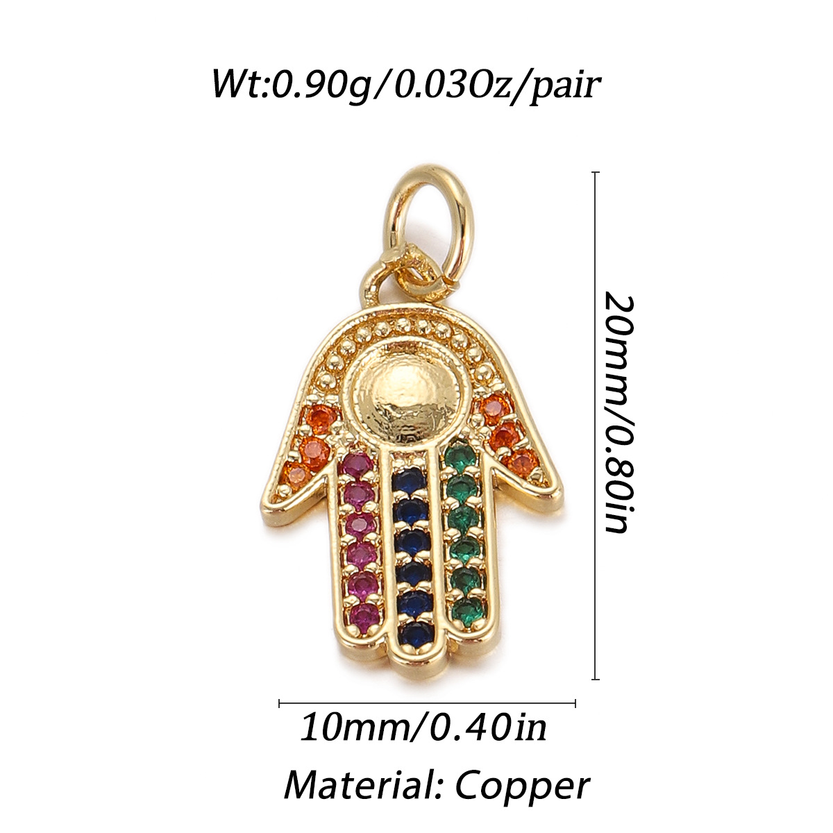 1g Weight Pendant Jewelry Making Type 9 * 15mm Jewelry Making Size DIY Ornament Accessories Classification 1 Piece Quantity Copper Material Devil's Eye, Hand Of Fatima Pattern All Seasons Season Polished Finish Plating Design Elegant, Vintage Style Style 1 Piece 9 * 15mm Copper Devil's Eye Hand Of Fatima Polished Pendant DIY Ornament Accessories 1