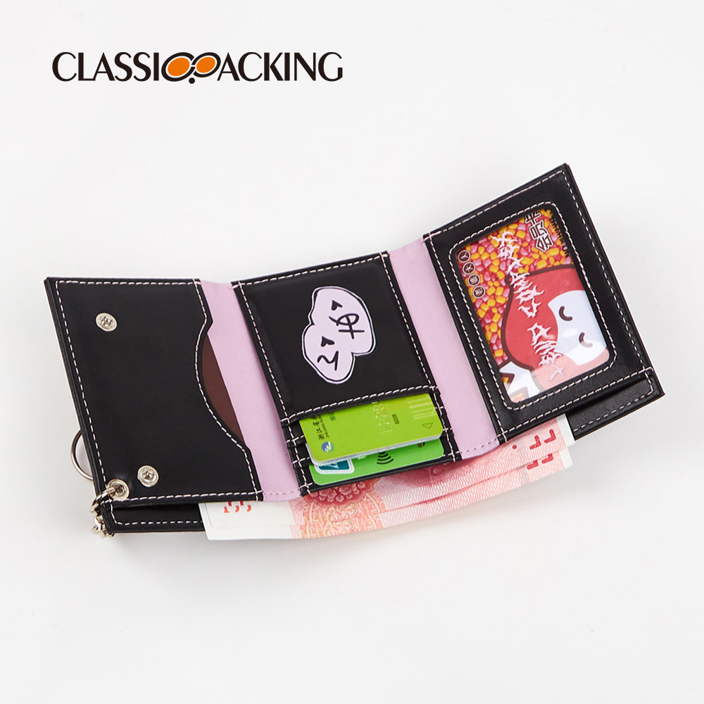 Estilo japonés de dos dimensiones anime monedero de gran capacidad de La Manera multi-titular de la tarjeta de gran capacidad de identificación bolsa